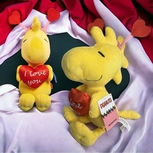NEW I Love You Woodstock 15" Plush Peanuts Valentine's